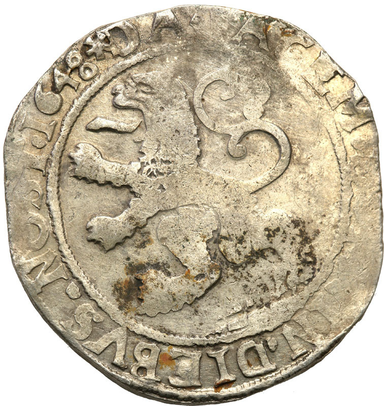 Niderlandy, Zwolle. Talar lewkowy (Leeuwendaalder) 1648